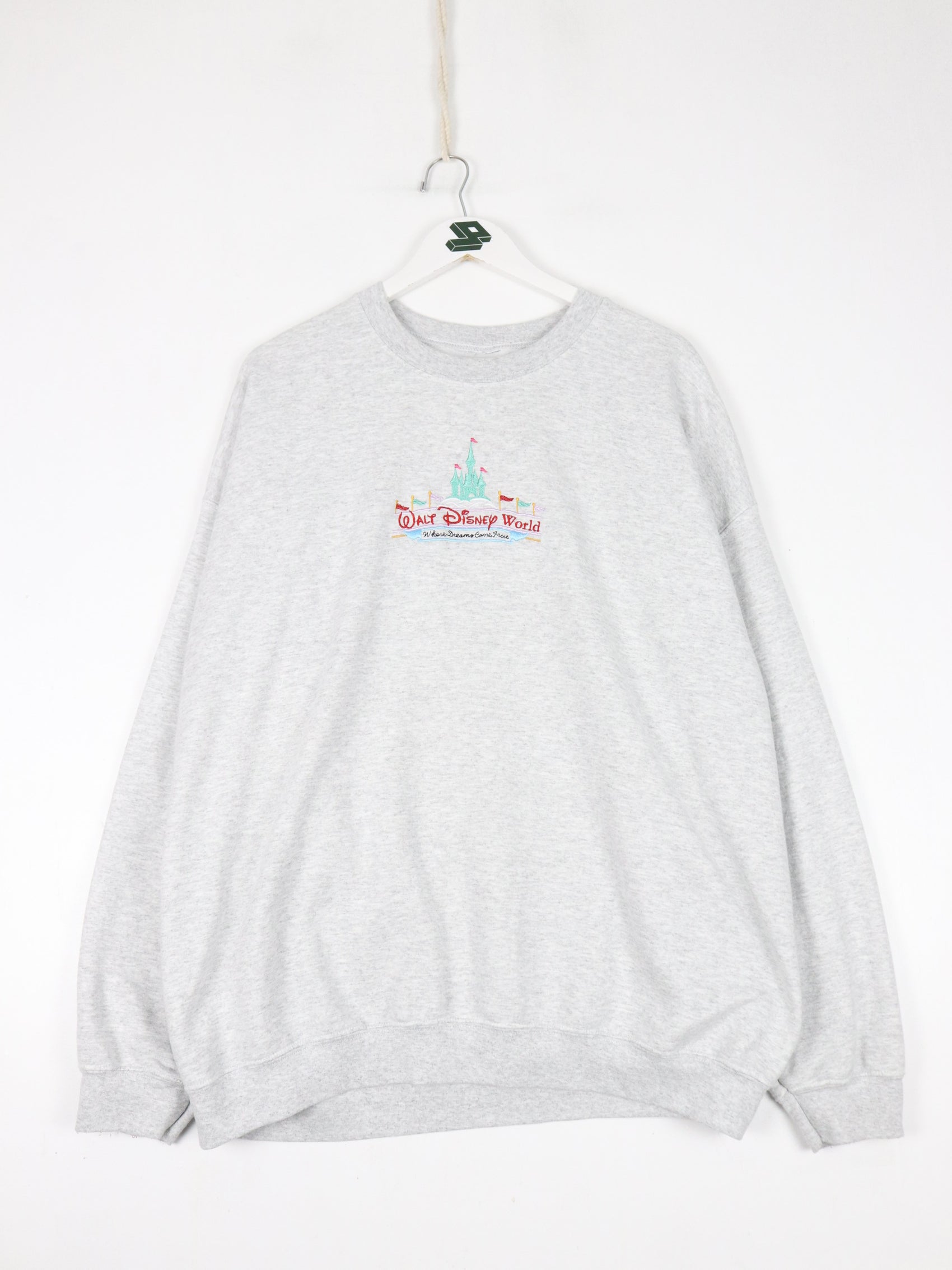 Disney Sweatshirt Mens 2XL Grey Embroidered