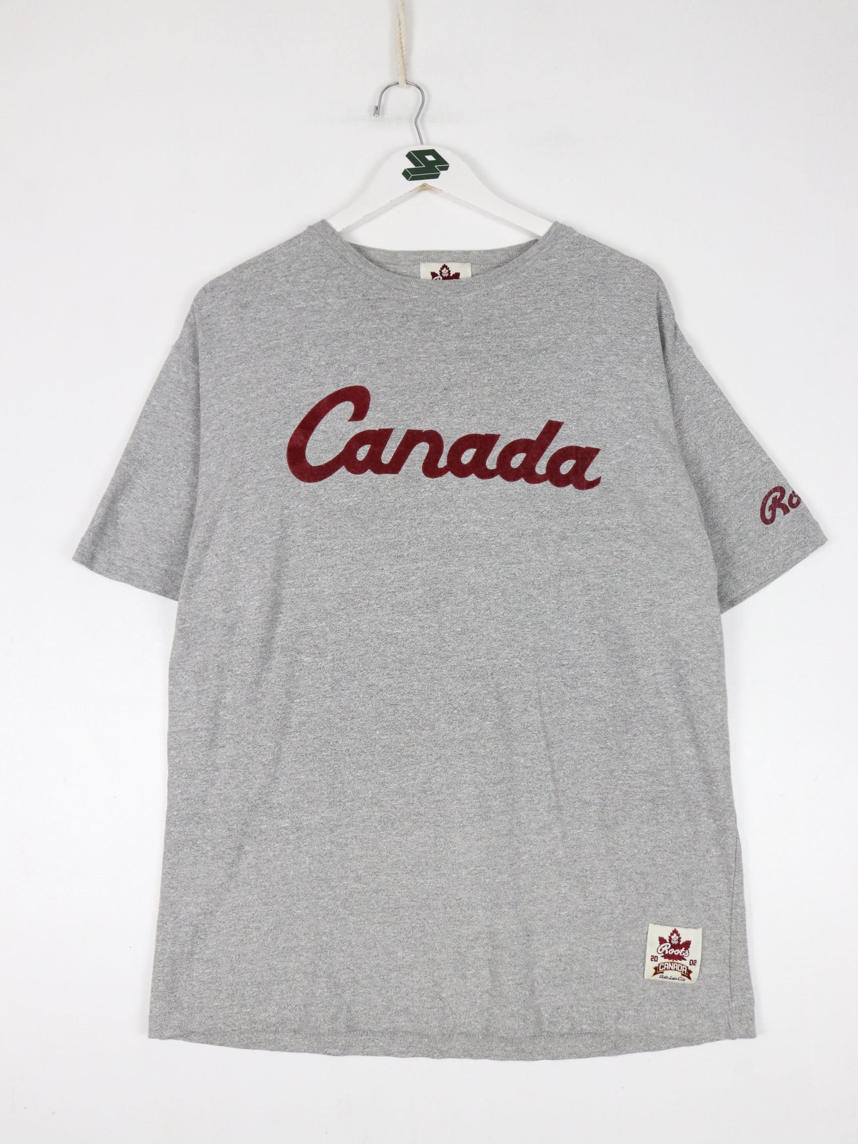 Vintage Roots Canada T Shirt Fits Mens Medium 2002 Salt Lake City Olympics