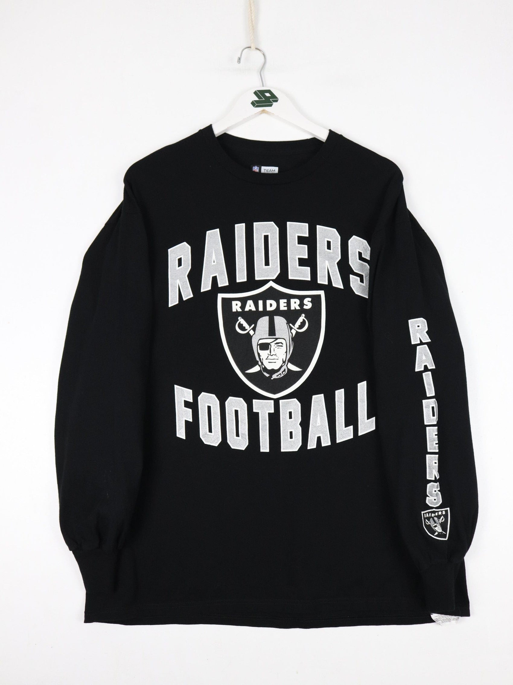 NFL T-Shirts & Tank Tops Oakland Raiders T Shirt Mens XL Black Long Sleeve NFL