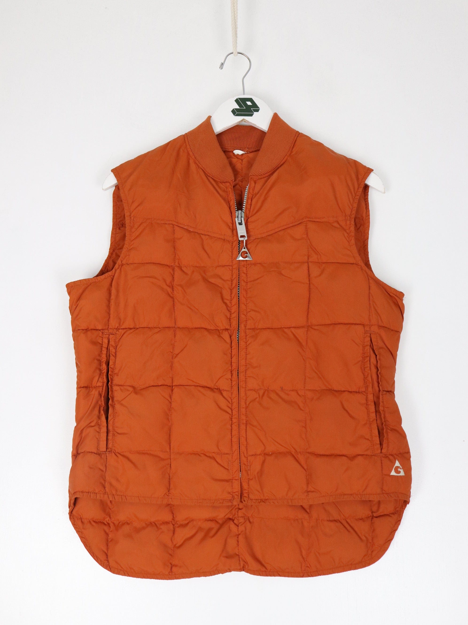 Vintage Gerry Vest Mens Small Orange Down Jacket Outdoors Ski