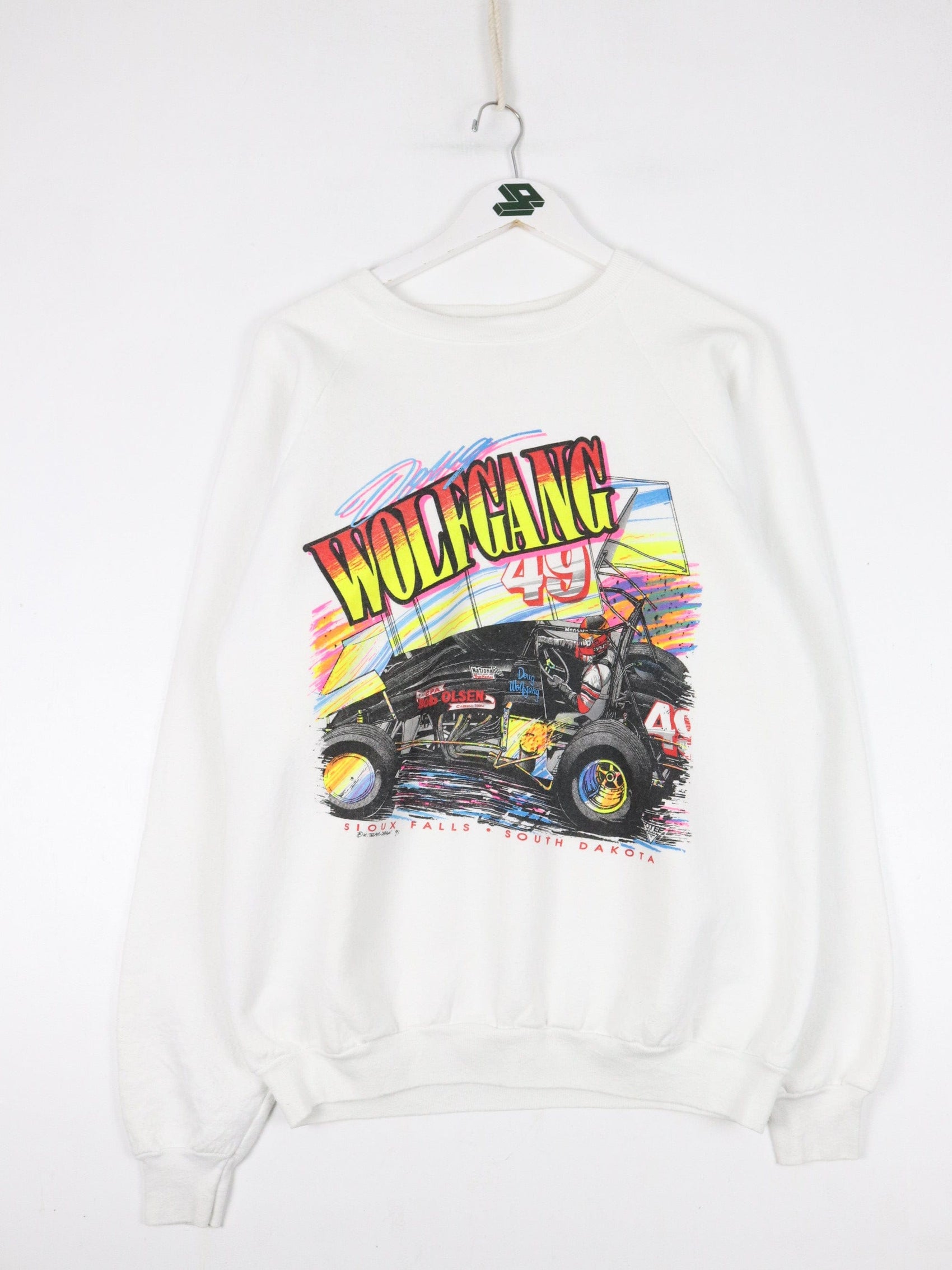Other Sweatshirts & Hoodies Vintage Doug Wolfgang Sweatshirt Fits Mens Medium White Dirt Racing