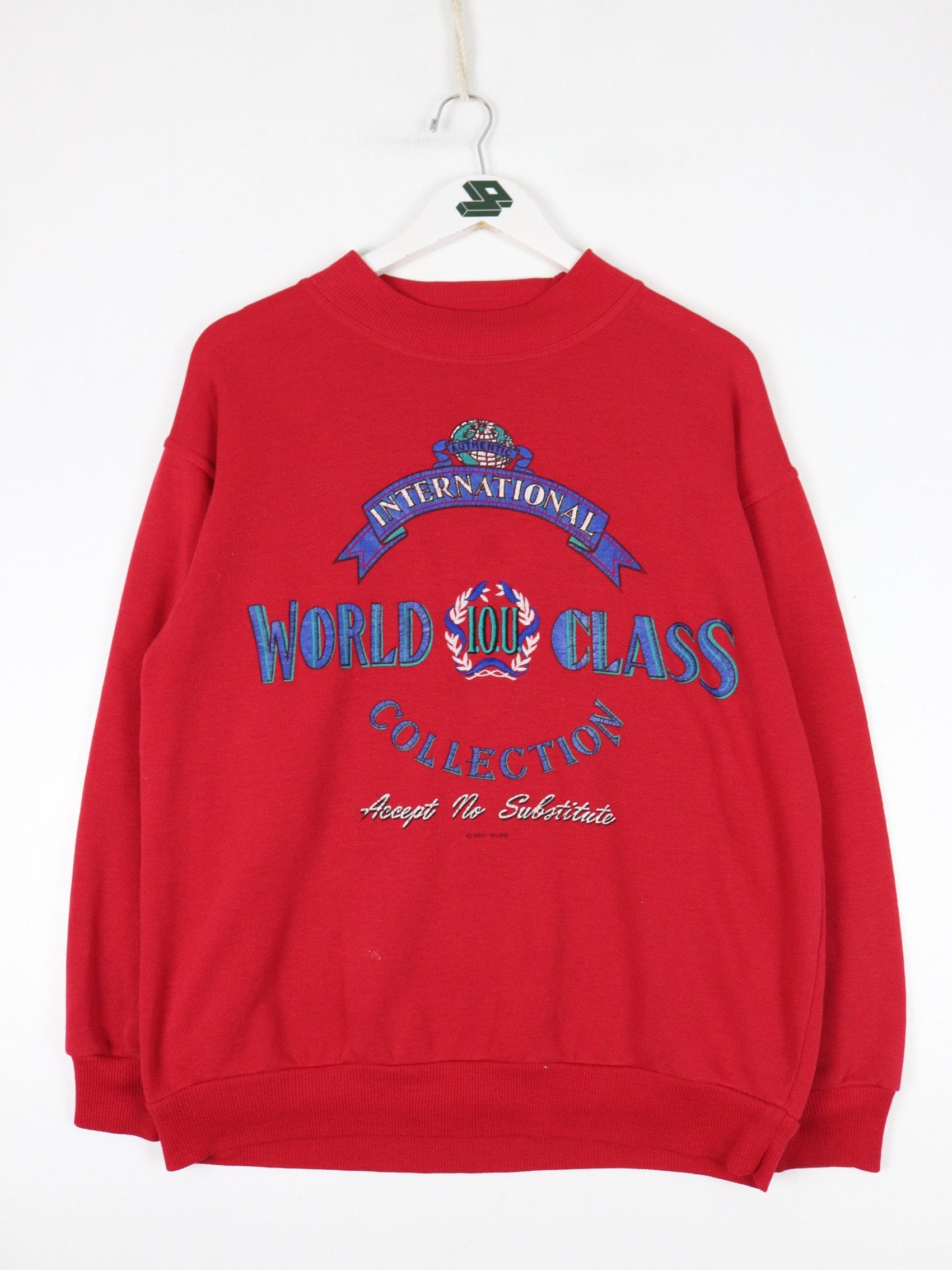 Other Sweatshirts & Hoodies Vintage I.O.U. Sweatshirt Mens XS Red 90s