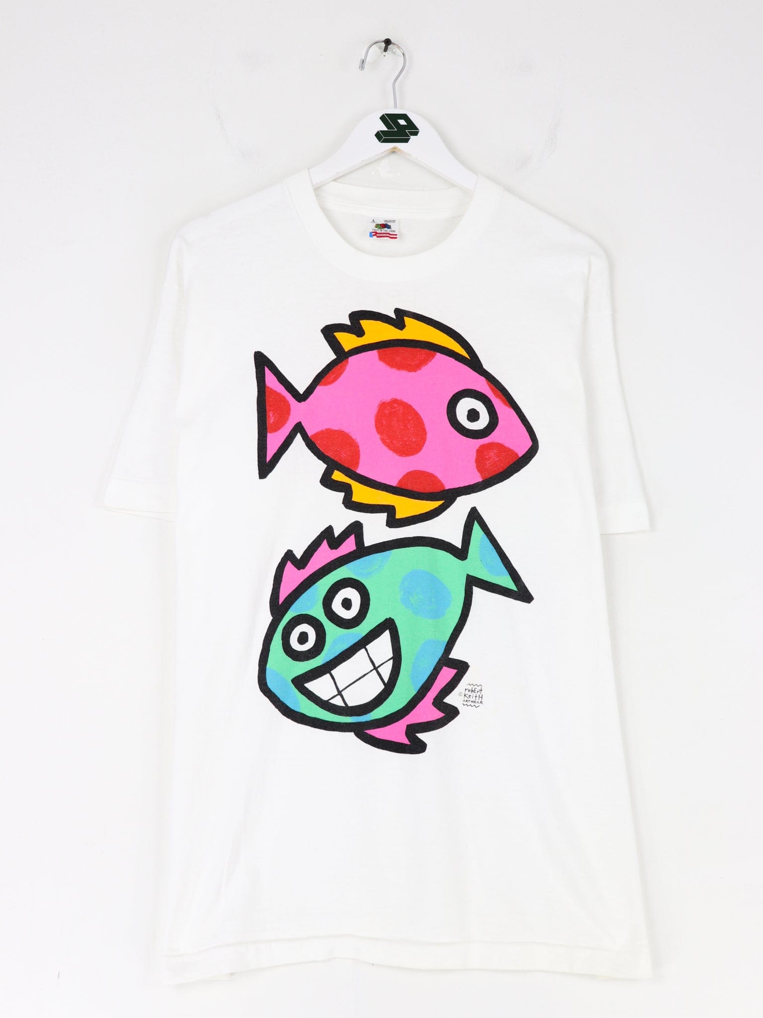 Vintage Robert Keith Fish Art T Shirt Size Large