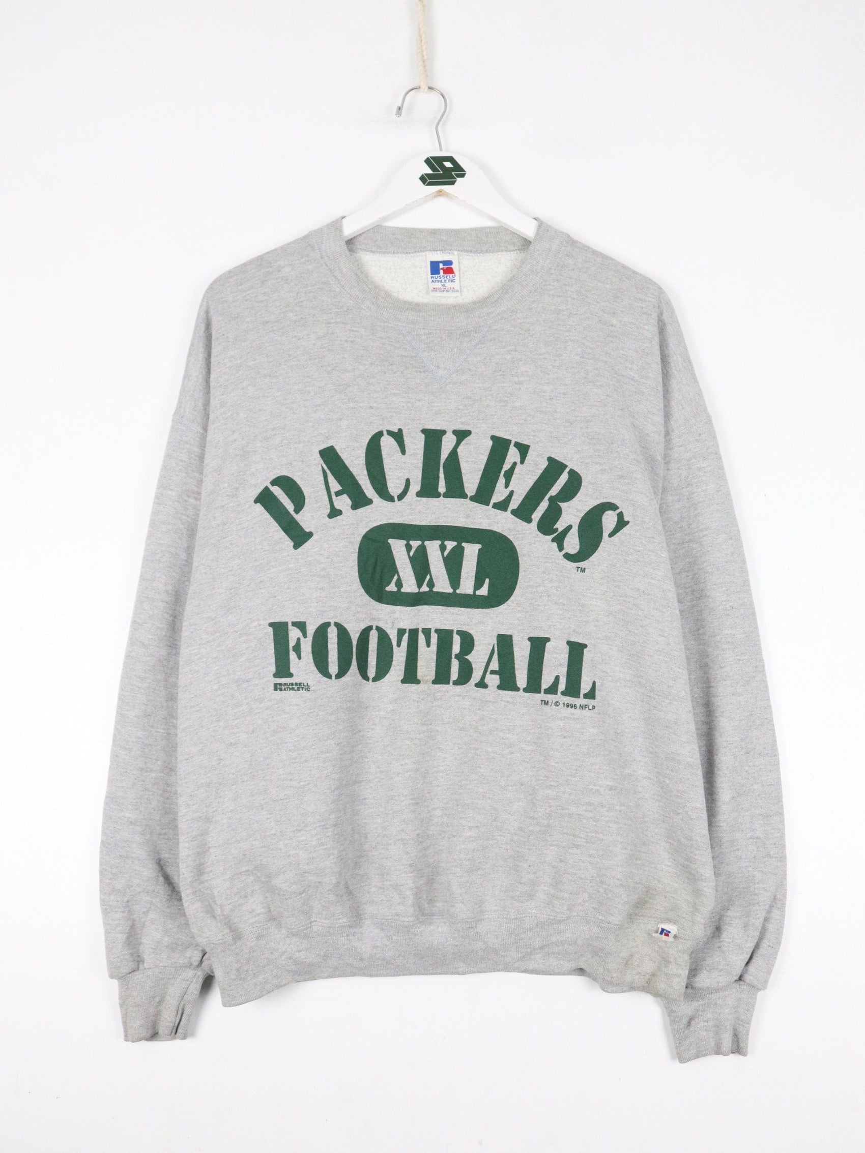 Russell Athletic Sweatshirts & Hoodies Vintage Green Bay Packers Sweatshirt Fits Mens Large Grey Russell Athletic