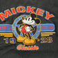 Vintage 1990s Thrashed Mickey Mouse Disney Varsity Snap Button Jacket Men's M