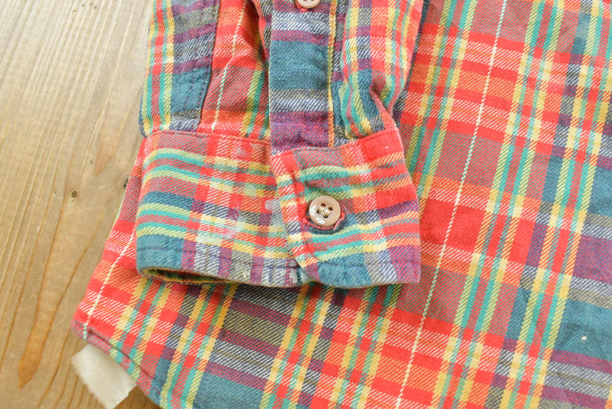 Vintage 1990s Boston Traders Plaid Flannel Button Up Shirt Men's M