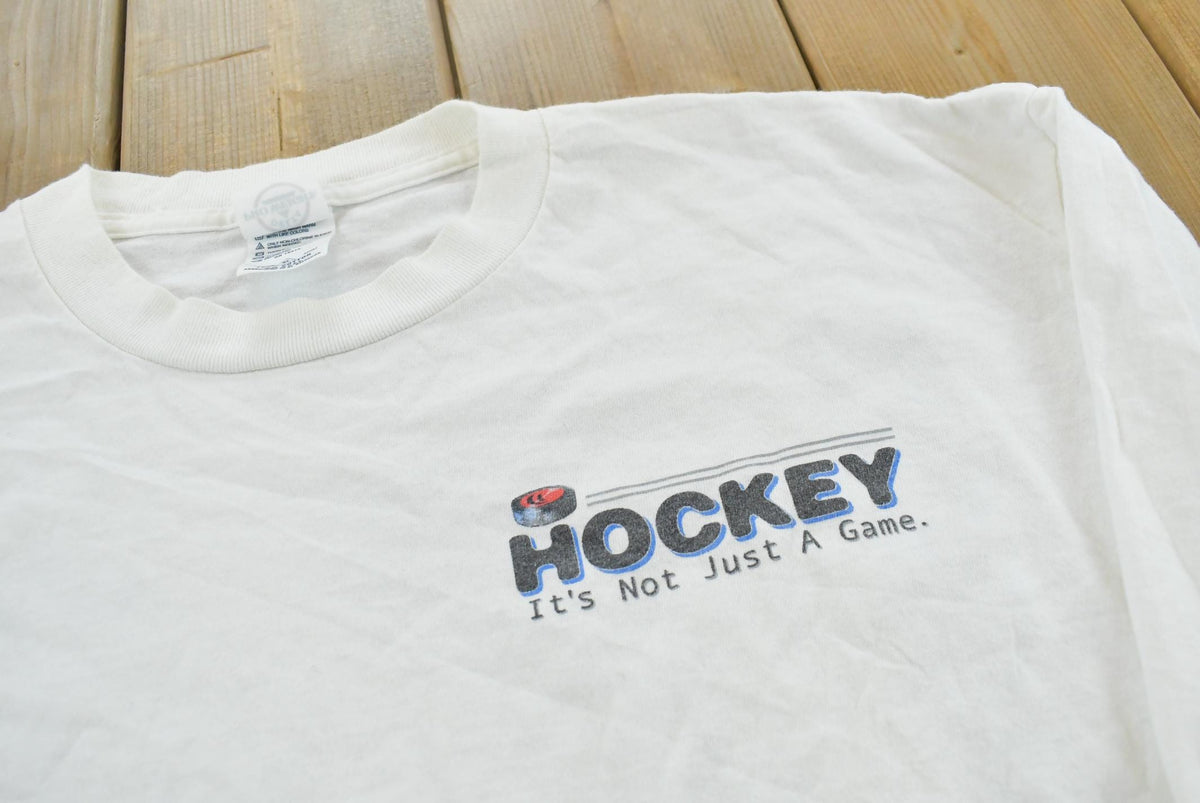 Vintage 1990s Hockey It's Not Just a Game Long Sleeve T-Shirt Mens XL