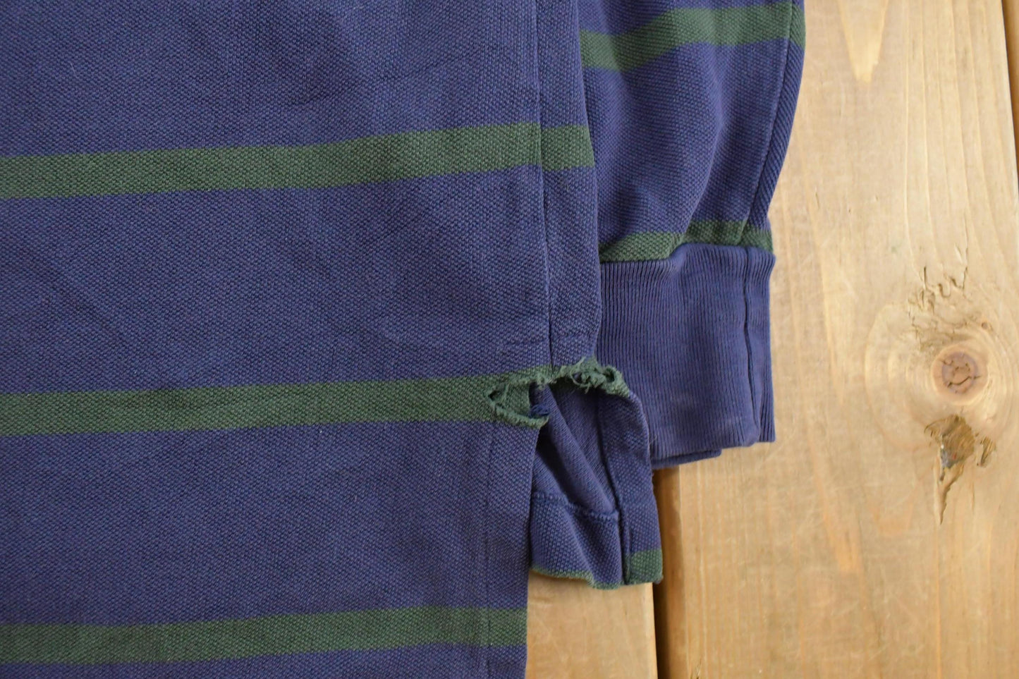 Vintage 1990s Polo Ralph Lauren Striped Long Sleeve Rugby Shirt Men's L