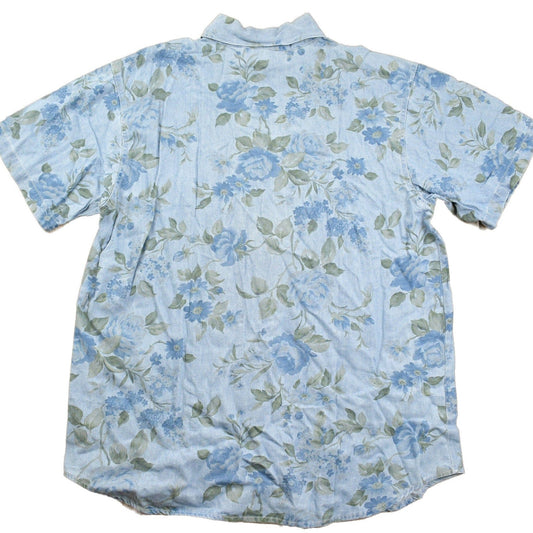 Vintage 1990s Capacity Floral Button Up Shirt Men's Large