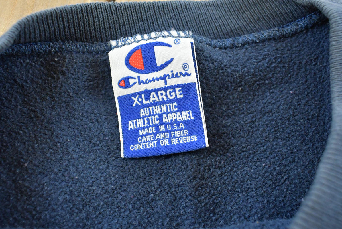 Vintage 1990s Champion Spellout Crewneck Sweatshirt Men's XL