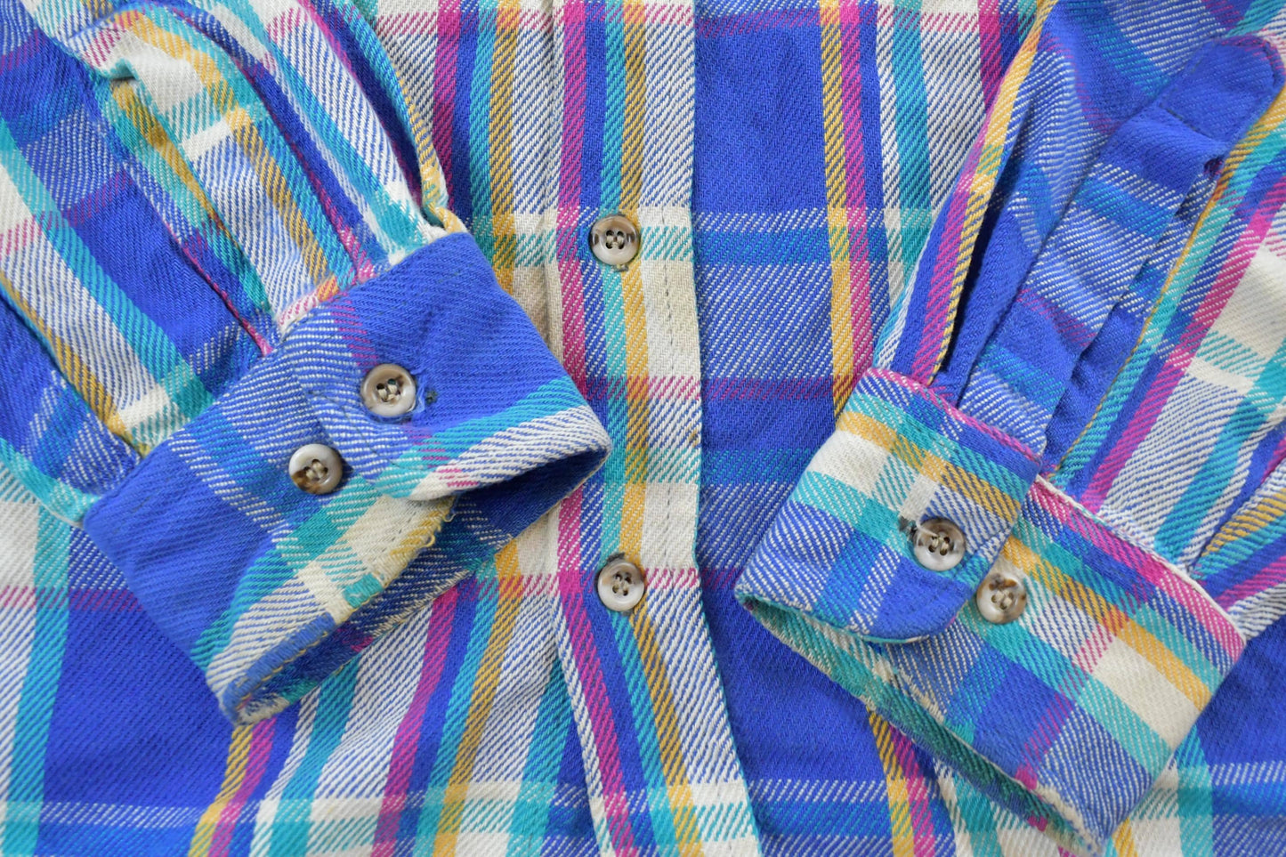 Vintage 1990s Mighty-Mac Plaid Flannel Button Up Shirt Men's XL