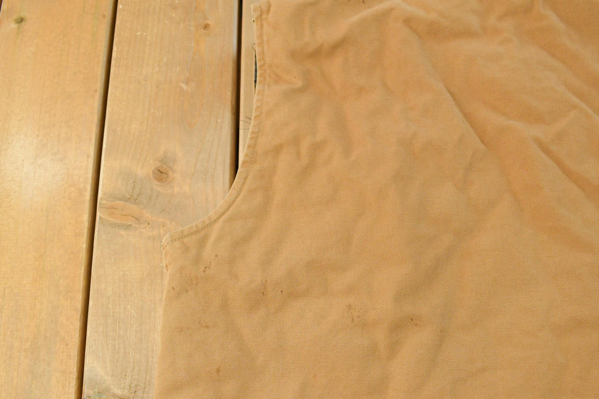 Vintage 1990s Carhartt Quilted Lined Vest Jacket Men's Large