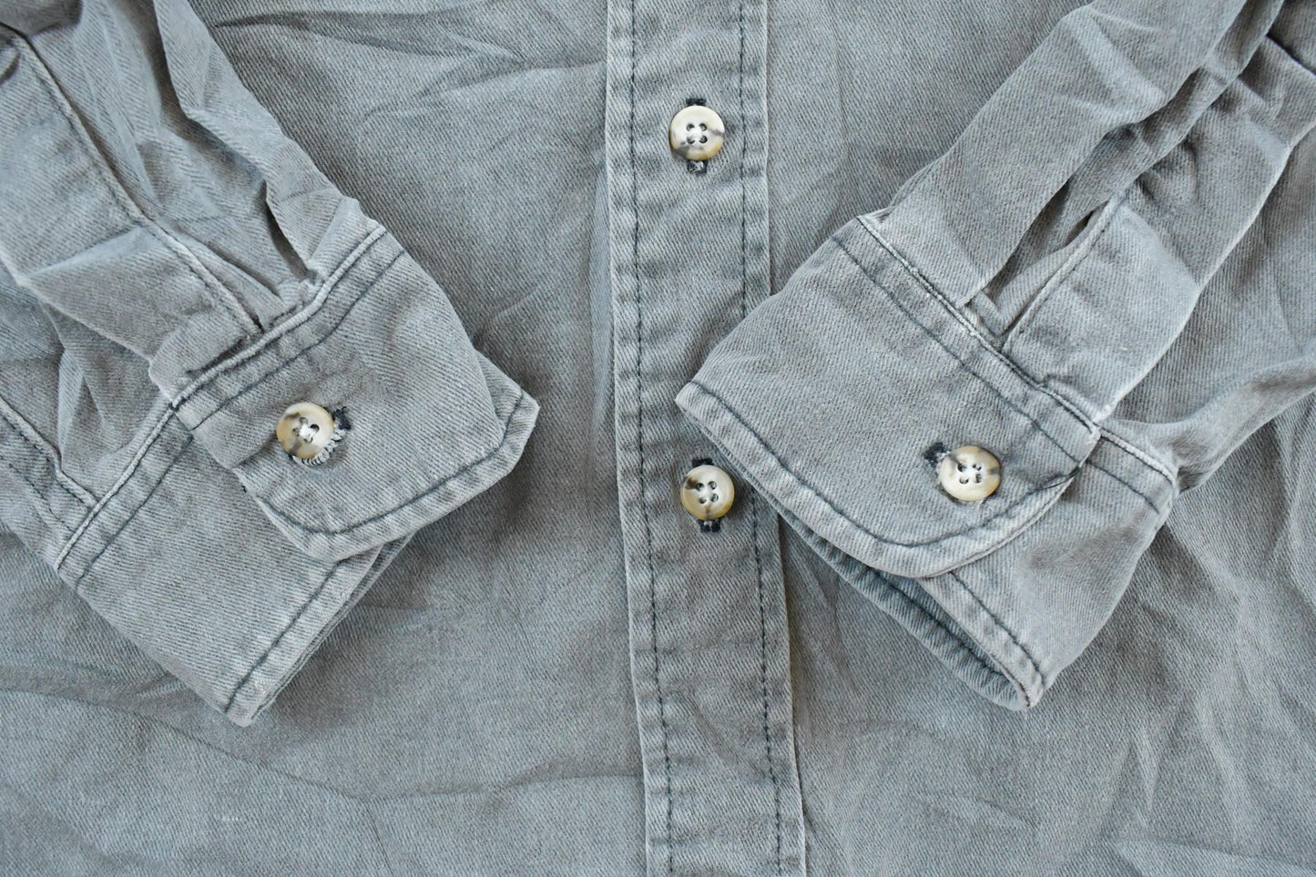 Vintage 1990s Guide Line Sun Faded Button Up Shirt Men's L