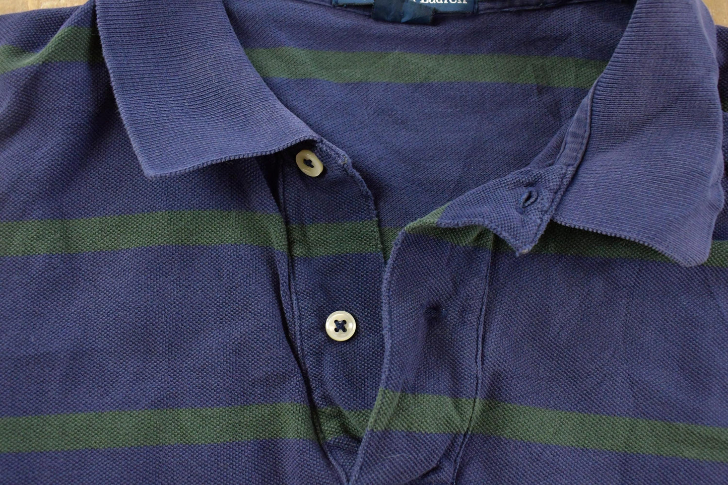 Vintage 1990s Polo Ralph Lauren Striped Long Sleeve Rugby Shirt Men's L