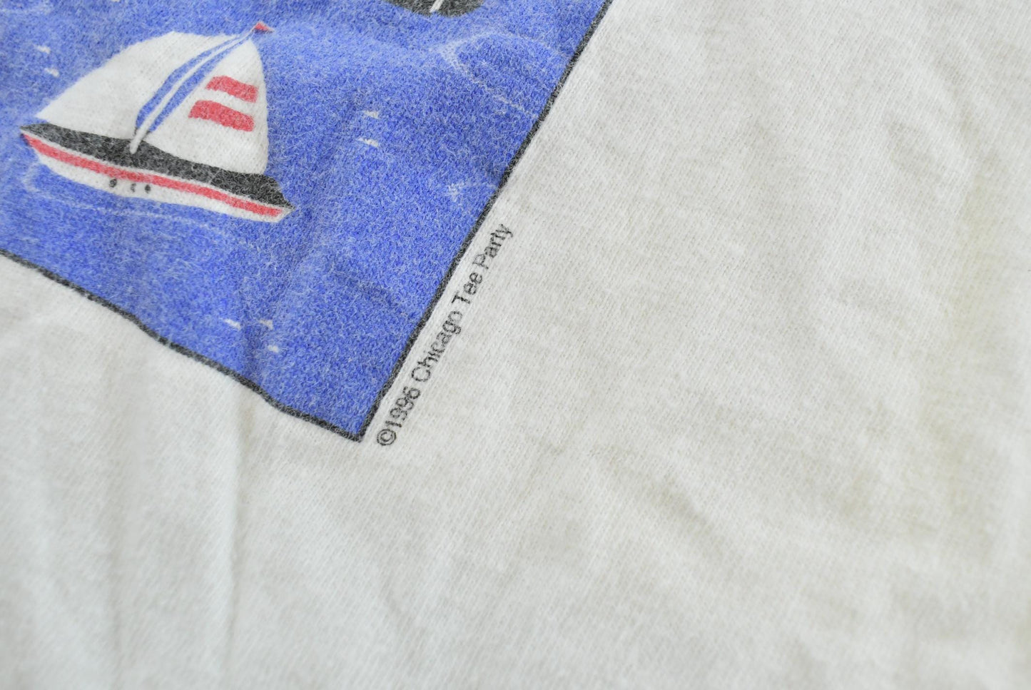 Vintage 1996 Chicago Windy Comix Navy Pier Landmark Travel Souvenir T-Shirt Men's L