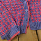 Vintage 1990s Paris Sport Club Knit Cardigan Sweater Women's S