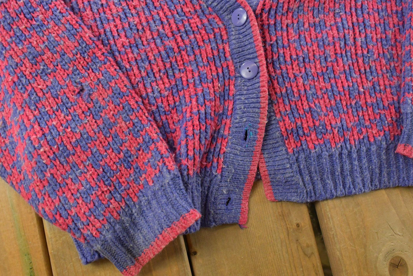 Vintage 1990s Paris Sport Club Knit Cardigan Sweater Women's S