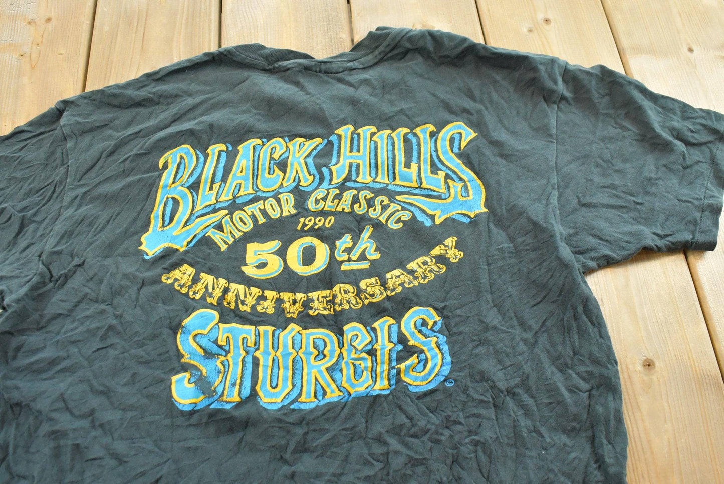 Vintage 1990 Sturgis Motorcycles Biker T-Shirt Men's Large