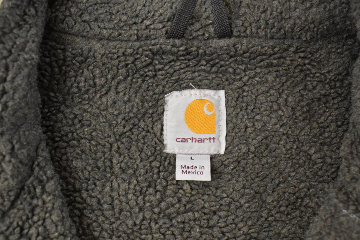 Vintage 2000s Carhartt Sun Faded Distressed Sherpa Lined Jacket Vest Mens L