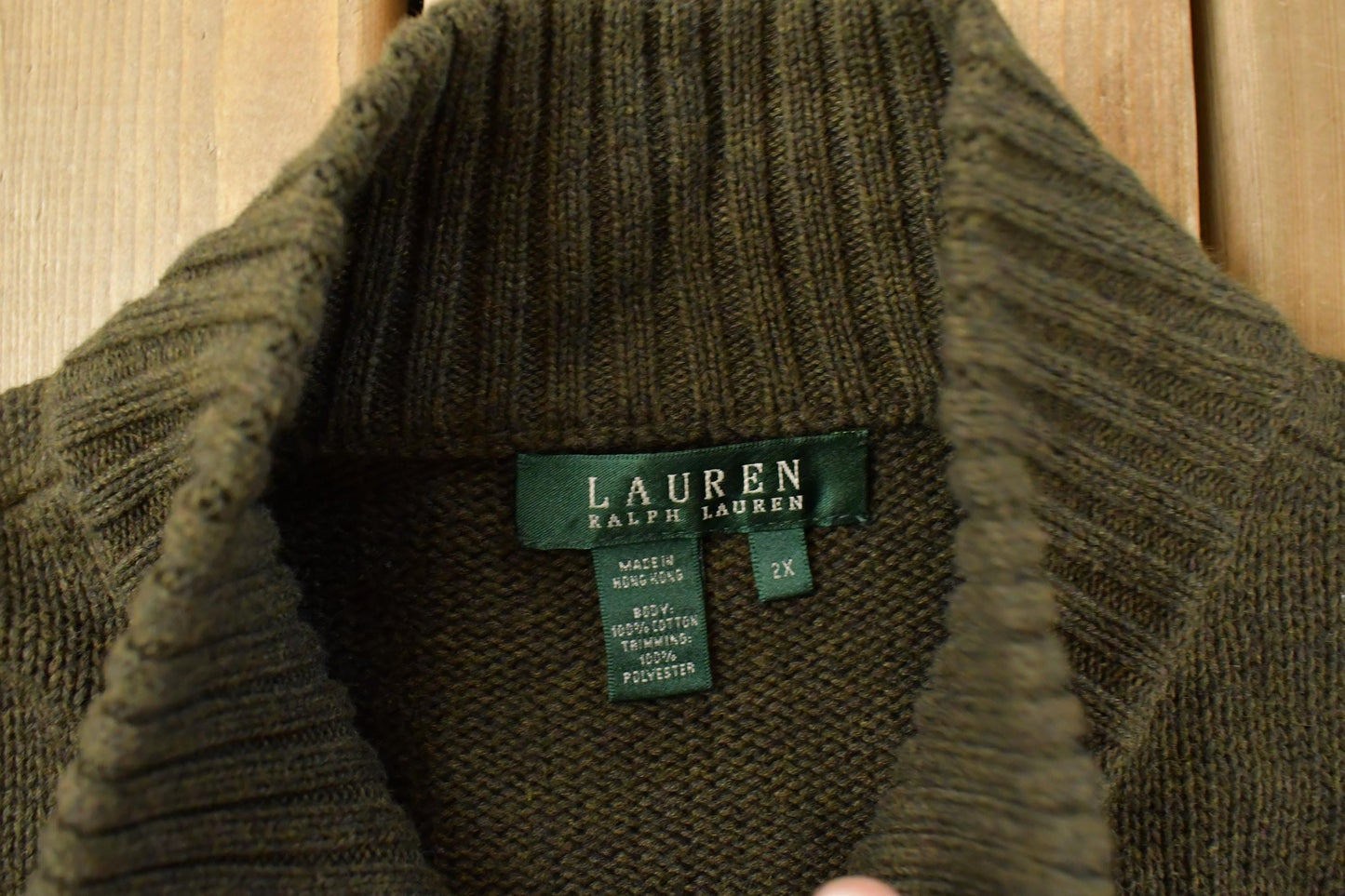 Vintage 1990s Lauren Ralph Lauren Knit Cardigan Sweater Womens XL