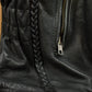 Vintage 1980s Womens Leather Braid Stud Biker Jacket from propervintagecanada