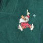 Vintage 1990s Snow White Seven Dwarves Disney Quarter Zip Fleece Sweater Men's Large / 90s Embroidered Retro Cartoon Sweatshirt