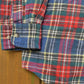 Vintage 1990s Lands End Plaid Flannel Shirt Men's Medium