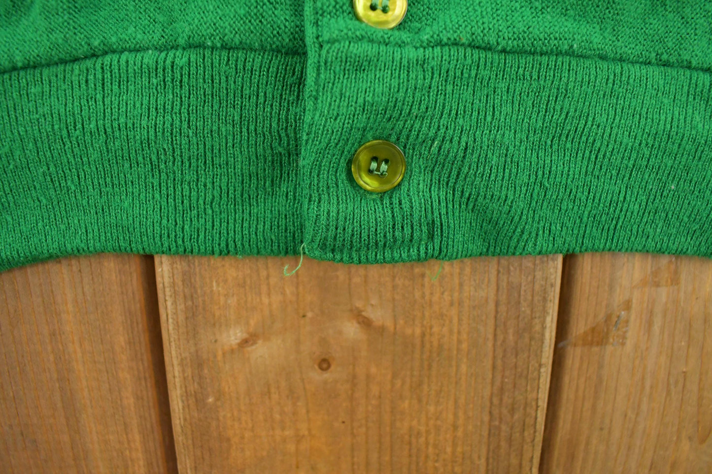 Vintage 1980s Jantzen Green Knit Cardigan Sweater Men's M