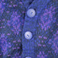 Vintage 1990s Melange Abstract Knit Cardigan Sweater Women's XL