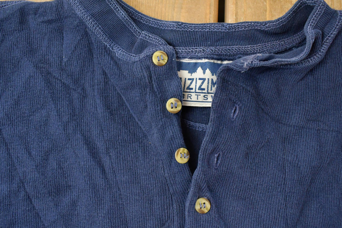 Vintage 1990s Jazzman Sportswear Thermal Waffle Henley Shirt Men's XL
