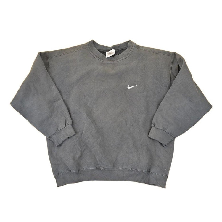 Vintage 1990s Nike Embroidered Mini Swoosh Sweatshirt Men's L
