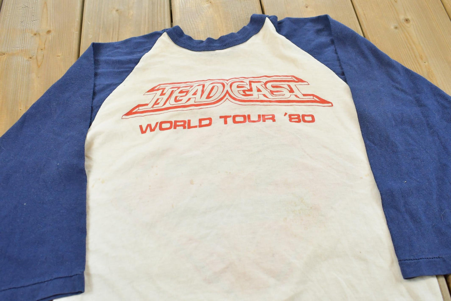 Vintage 1980 Head East Live World Tour Raglan Band T-Shirt Mens S