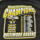 Vintage 2000 Baltimore Ravens NFL Superbowl Champions Graphic T-Shirt Men's XL