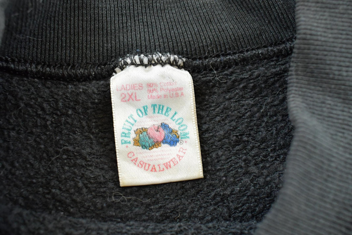 Vintage 1990s Fruit of the Loom Blank Raglan Crewneck Sweatshirt Men's XL