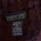 Vintage 1980s Lands' End Heavyweight Wool Cable Knit Crewneck Sweater Women's L