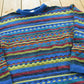 Vintage 1980s Best United Garment Company Striped Acrylic Knit Sweater Women's M