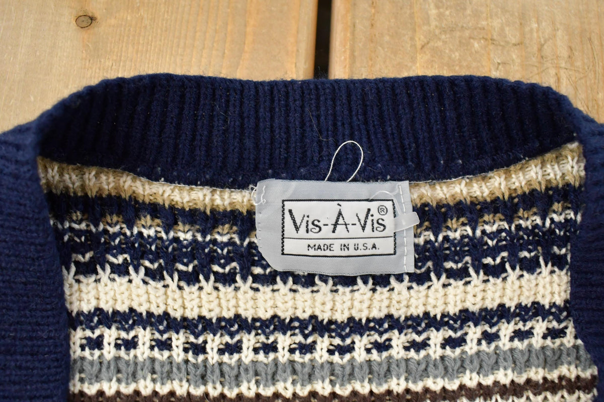 Vintage 1990s Vis-A-Vis Knit Cardigan Sweater Women's L