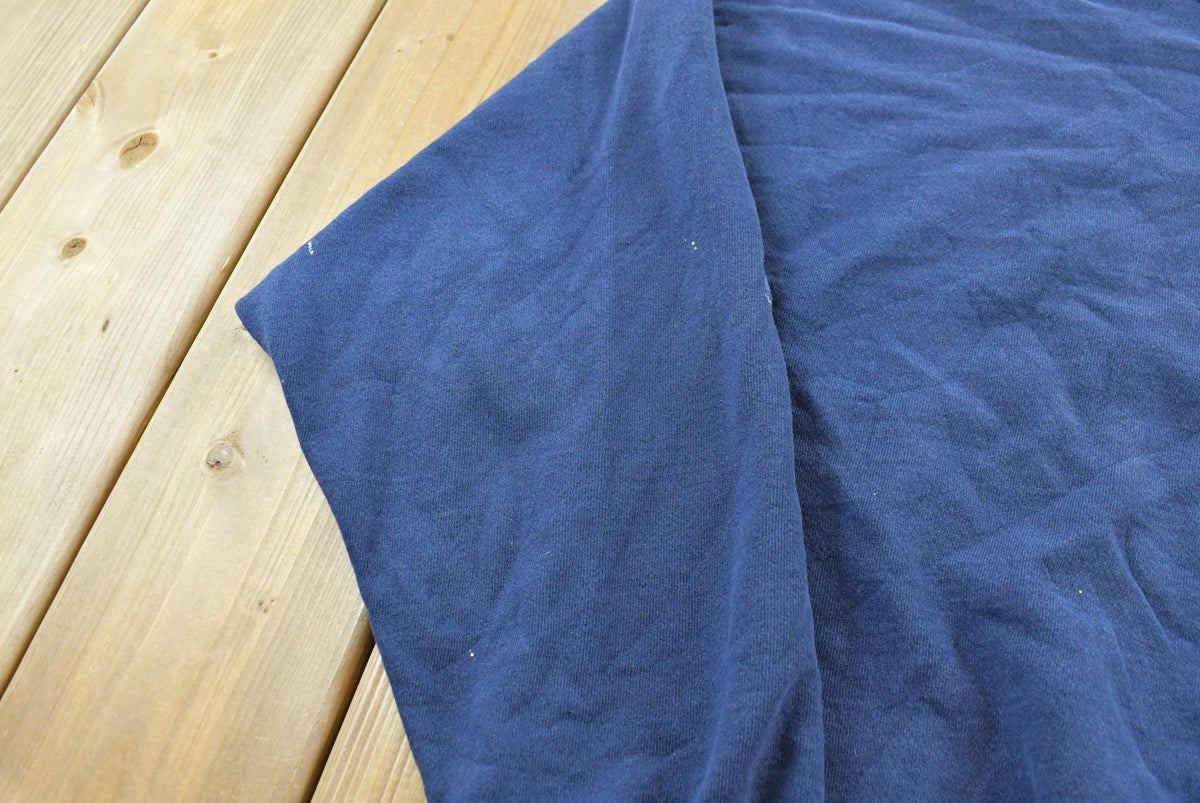 Vintage 1990s Tultex Blank Blue Crewneck Sweatshirt Men's XL