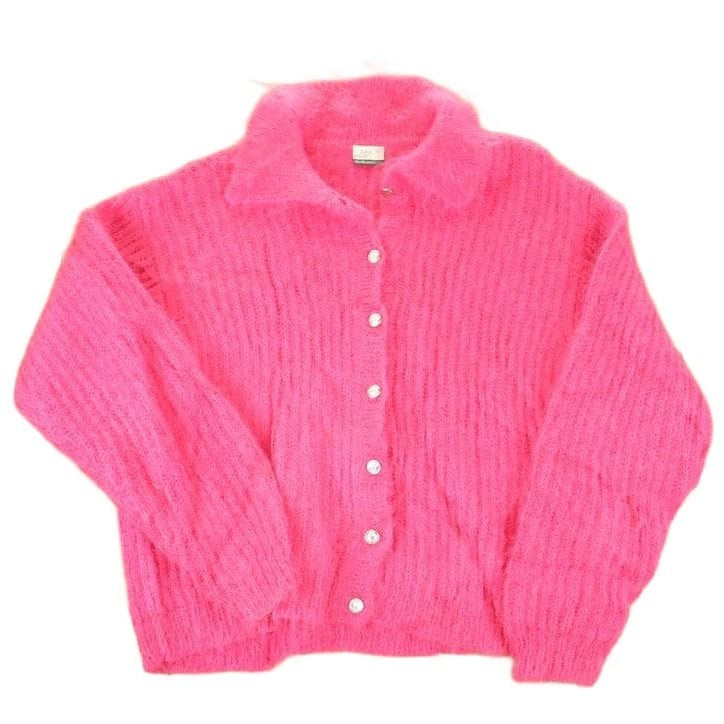 Vintage 1980s John Bull Hand Loomed Knit Cardigan Sweater Women's L