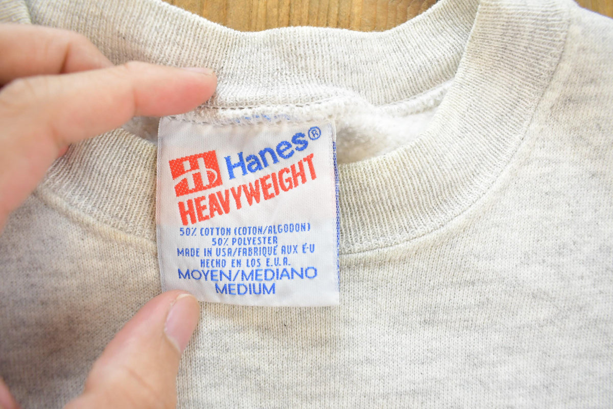 Vintage 1990s Hutch Hockey Graphic Collegiate Crewneck Sweatshirt Men's M