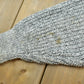 Vintage 1980s Gray 3D Cable Knit Crewneck Sweater Men's M