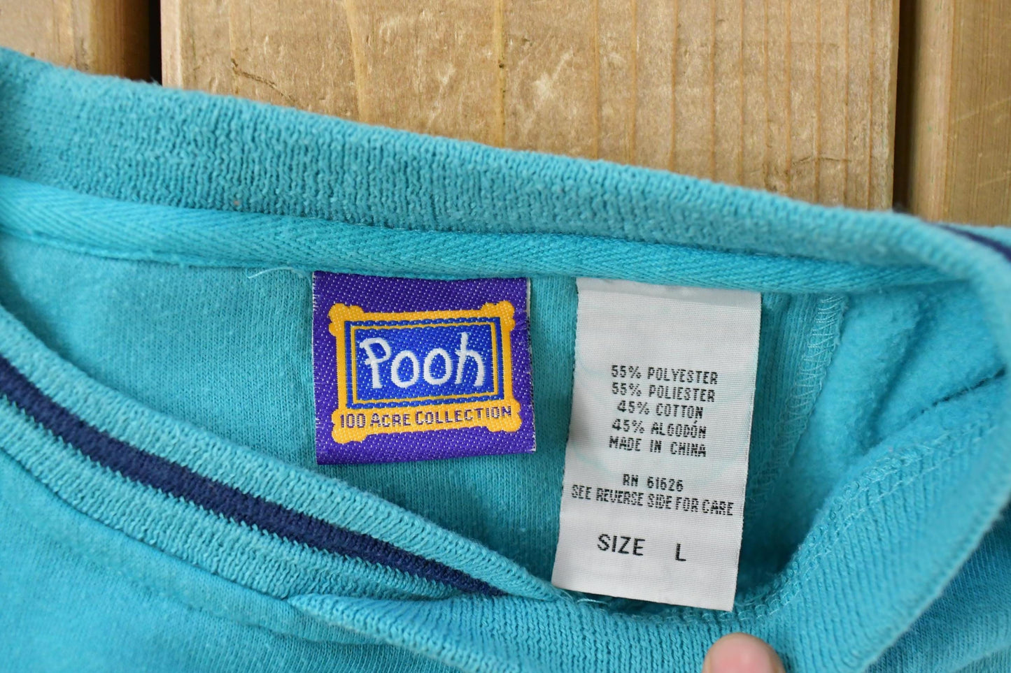 Vintage 1990s Disney Winnie The Pooh Winter Crewneck Sweatshirt Men's L