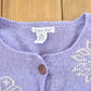 Vintage 1990s Eagle's Eye Snowflake Knit Cardigan Sweater Women's M