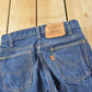 Vintage 1980s Faded Levi's Orange Tab 505 Regular Straight Fit Denim Blue Jeans Men's 28 x 32