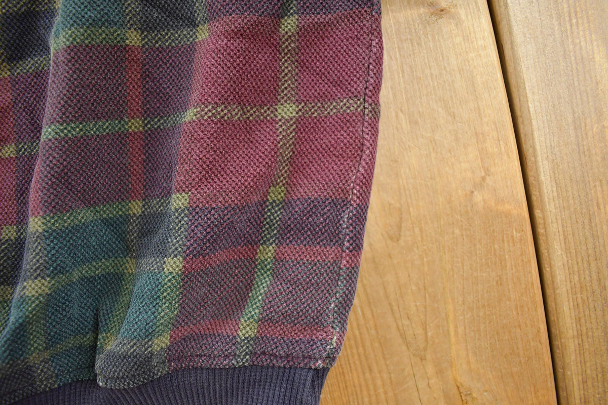 Vintage 1990s Dockers Plaid Rugby Button Up Shirt Men's XL