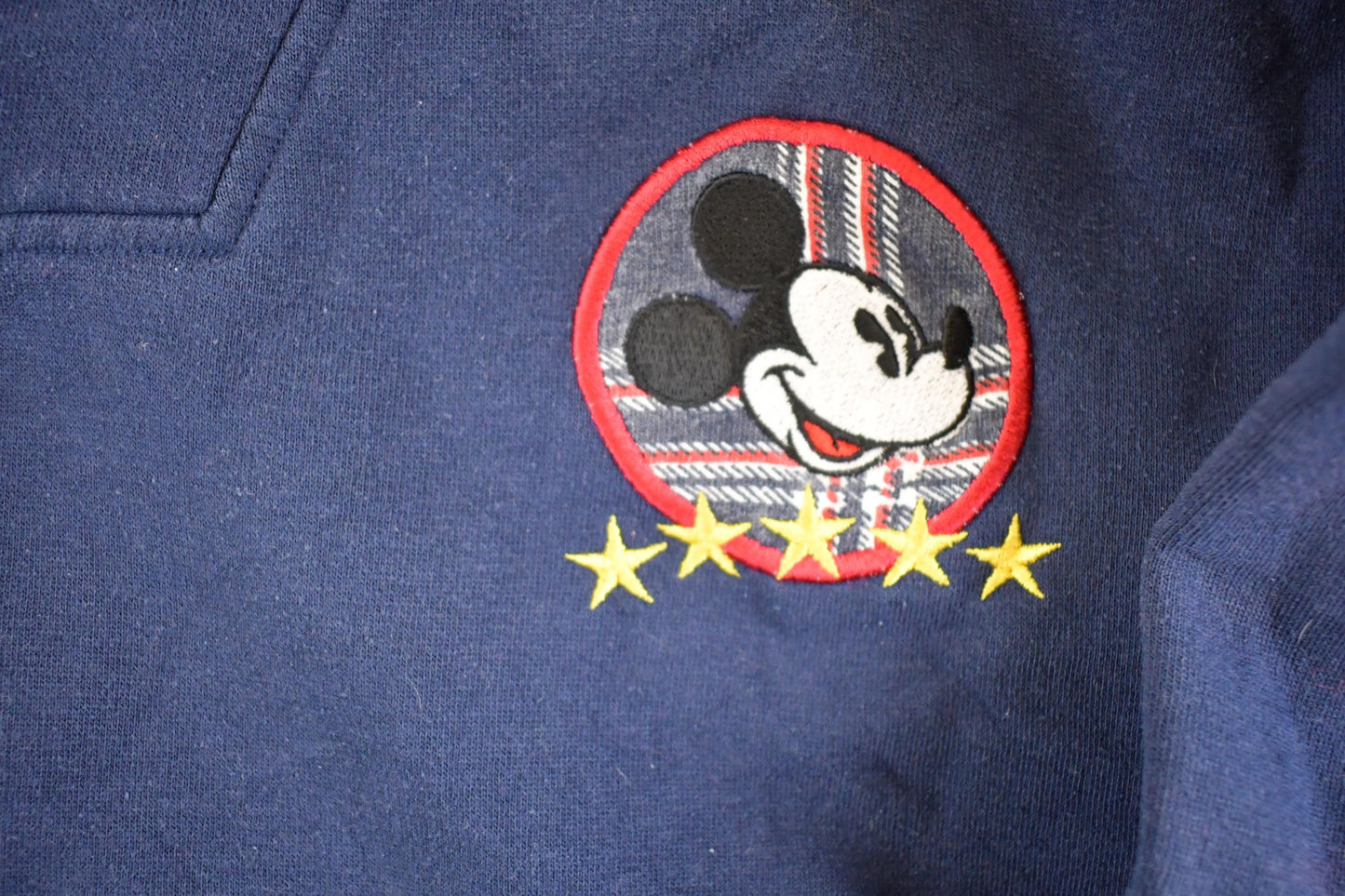 Vintage 1990s Mickey Mouse Disney Quarter Zip Hoodie Sweatshirt Men's L
