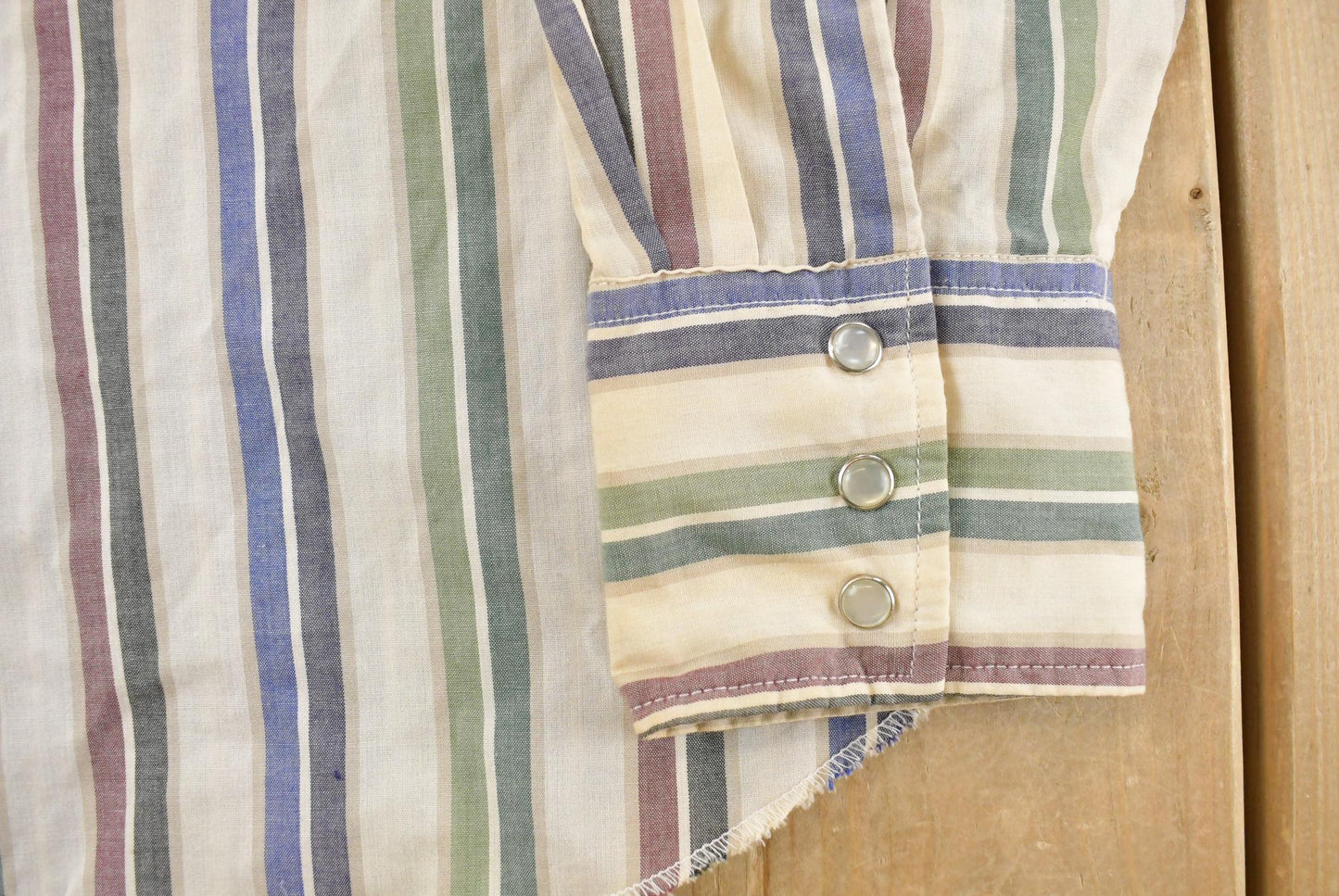 Vintage 1990s Rustler Striped Button Up Flannel Shirt Men's 2XL