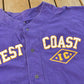 Vintage 1980s Italian Club West Coast Purple Baseball Jersey Men's L