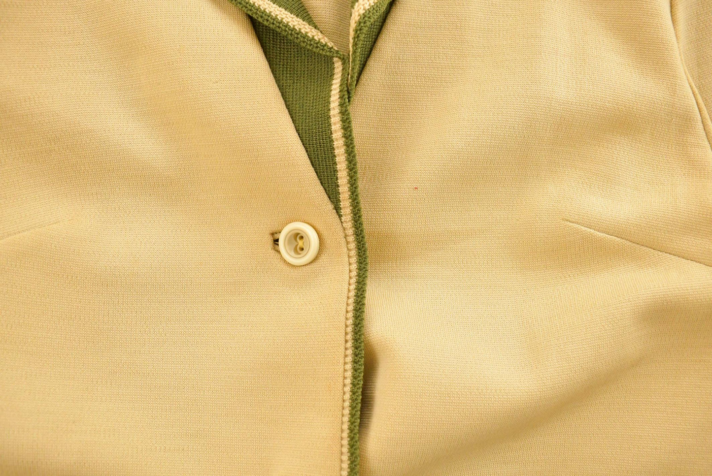 Vintage 1970s Two Tone Knit Button Up Blazer Jacket Women's S
