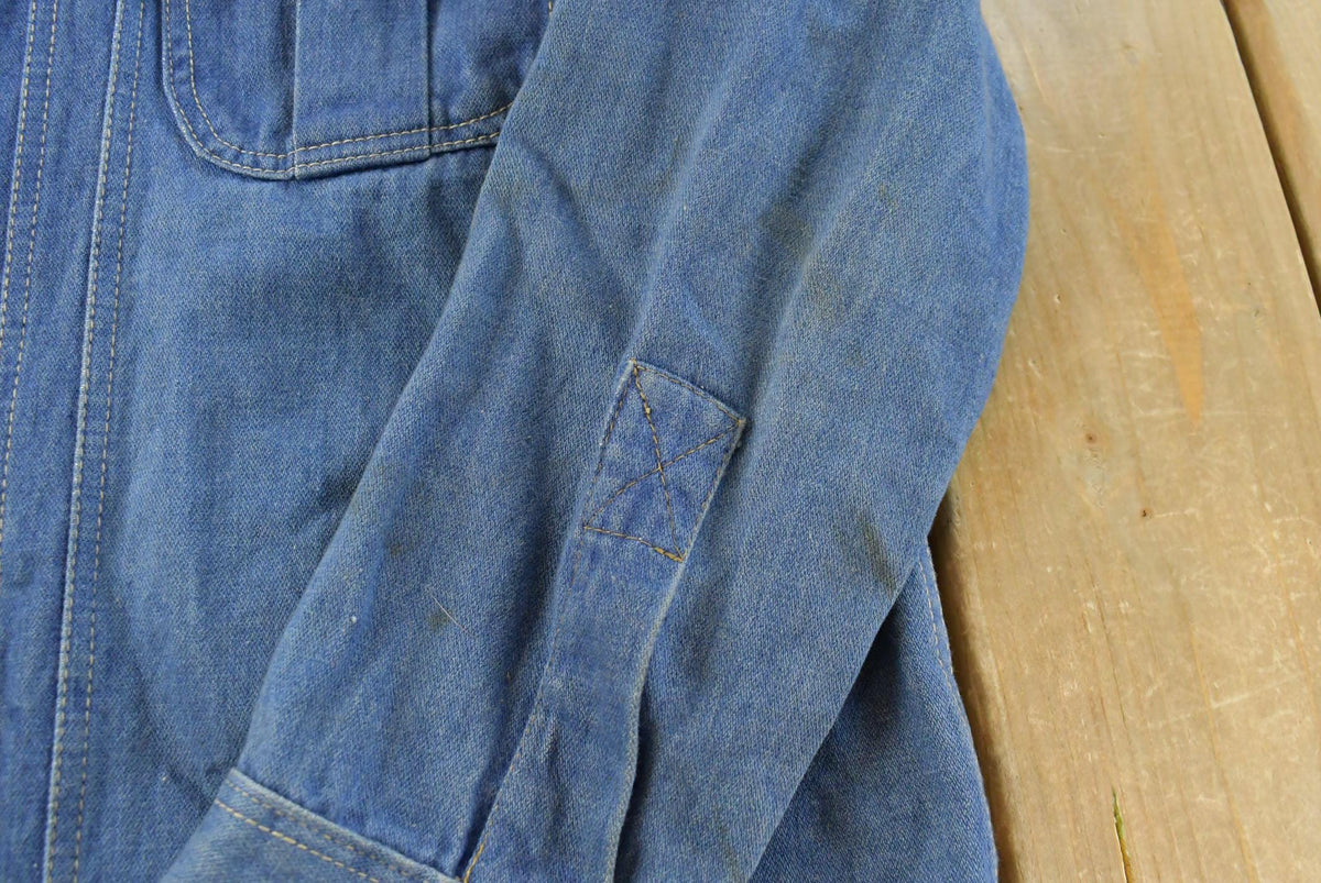 Vintage 1990s Jeans Best Western Style Pearl Snap Button Up Rodeo Shirt Men's L